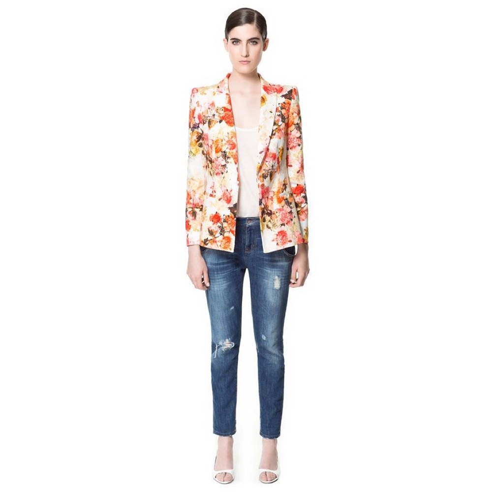 💙💙 PIQUE FLORAL BLAZER